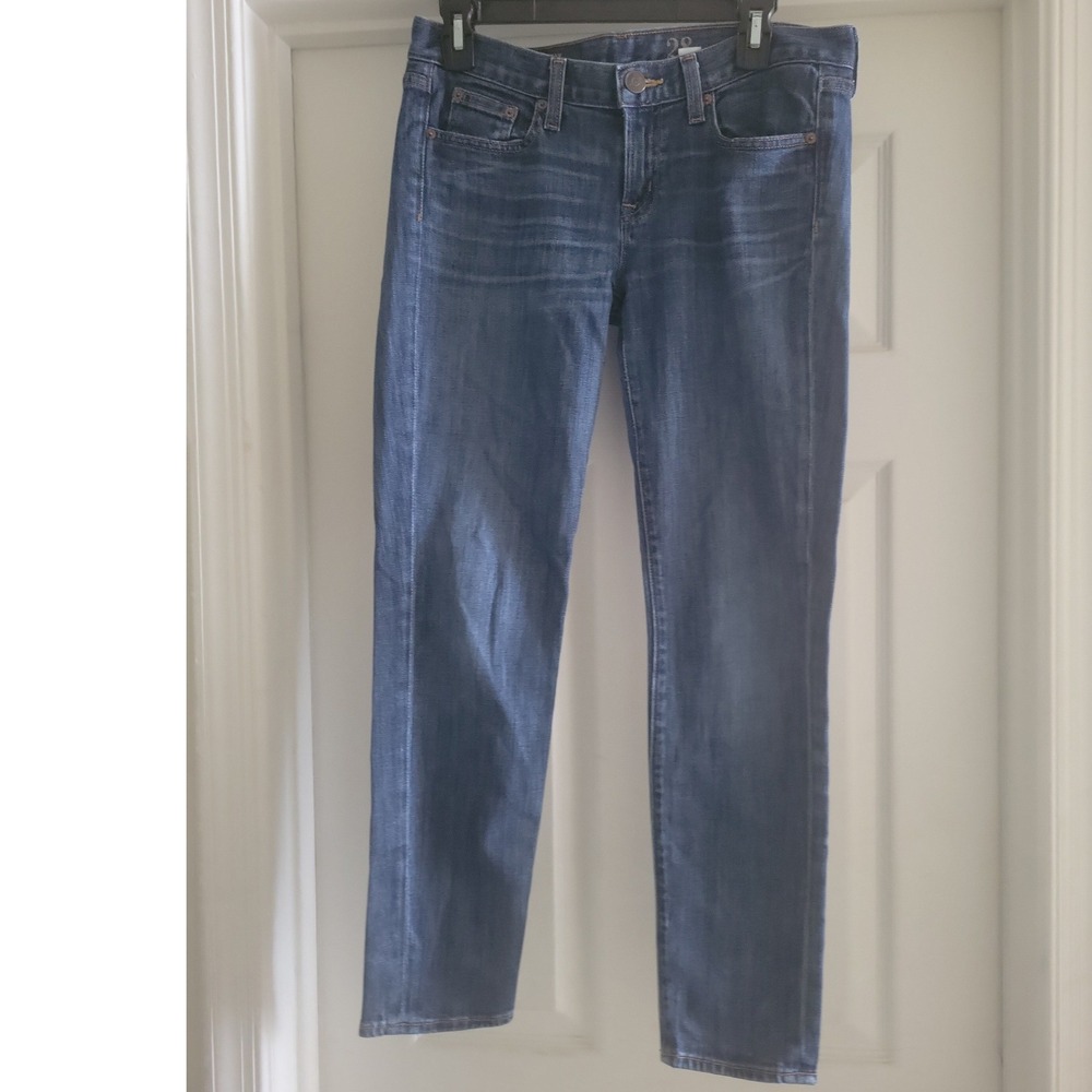 J.Crew Toothpick Ankle Jeans Womens 28 Medium Wash Blue Skinny Stretch Denim